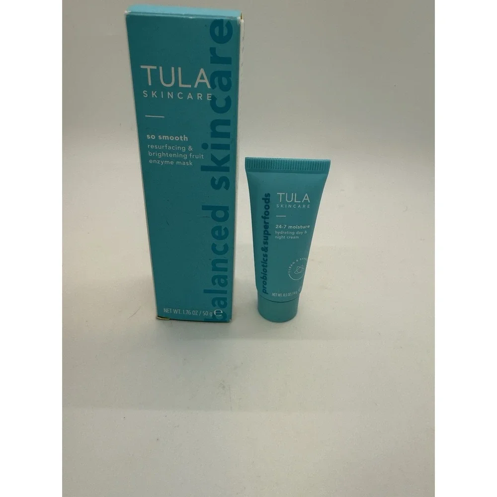 TULA Enzyme Mask Smooth Resurfacing & Brightening 50g & 24-7 Moisturizer 14g